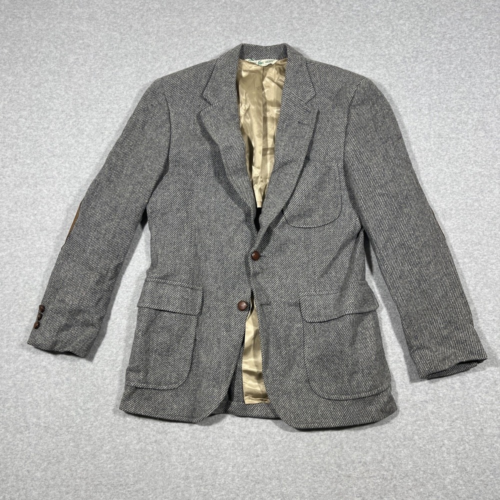Lacoste Tweed Sport Coat Blazer VTG IZOD Lacoste 70s 80s Herringbone Pockets